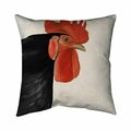 Begin Home Decor 26 x 26 in. Black Hen-Double Sided Print Indoor Pillow 5541-2626-AN263-1
